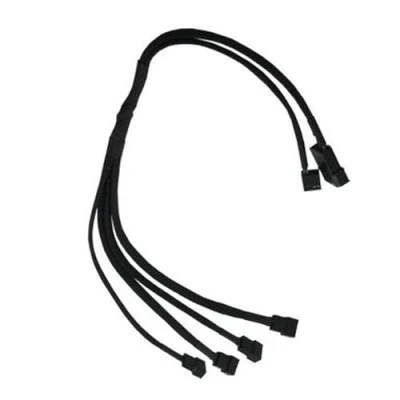 Image of Gelid Solutions CA PWM 03 Internal 0.43 m 4 x pin Black Electrical Cable (Male/Female, PWM, + Molex (4 pin), Right, Black)