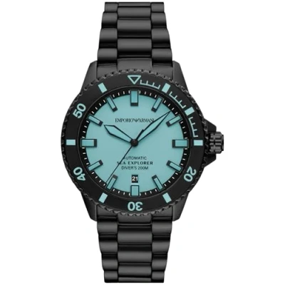 Image of Emporio Armani Men&#039;s Analog Mechanical Hand Wind Watch with Stainless Steel Strap AR60084