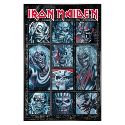 Image of Iron Maiden Ten Eddies Maxi Poster Black Gloss Framed