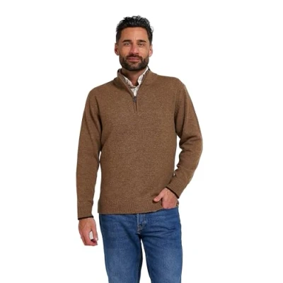 Image of JACK PYKE Ashcombe 100% Lambswool Long Sleeve Zip Knit Jumper Pullover Barley X Large