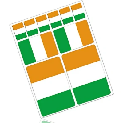 Image of Biomar Labs® 10 x Vinyl Stickers Set Decals Ireland Irish National Flag Car Motorcycle Helmet D 29