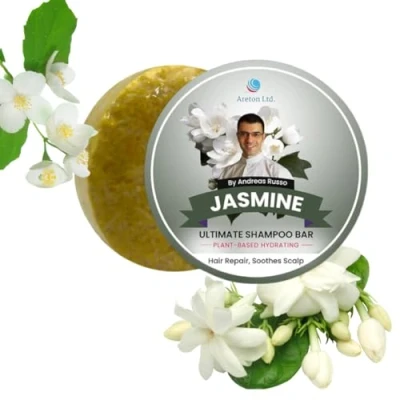 Image of HandMade Solid Shampoo Bar Natural and conditioner For Dry Hair, Hair Nourishment, Prevents Spilt Ends With Plant Based Hydrating SLS Free (Jasmine)