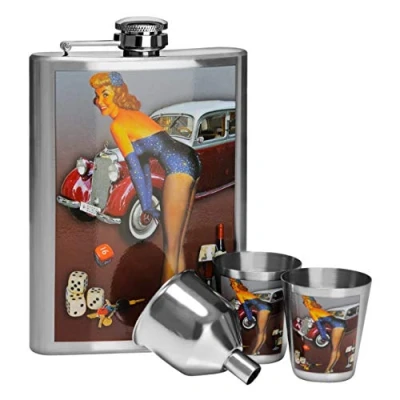 Image of Premier Housewares Over The Bonnet Hip Flask Set of 4