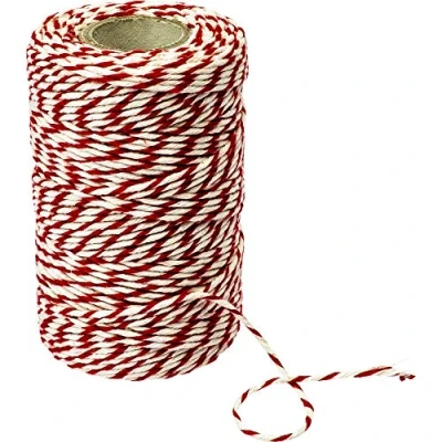 Image of Browin Spólka Cotton Twine/String for Meat Tying, 50 Meter Length, Red/White, Fabric, Multicoloured, 5.5 x 9.5 cm