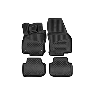 Image of Element EXP.ELEMENT3D02192210k Tailored Car Mats for Audi Q3 2018 Railing Fit 3D Rubber with Edge