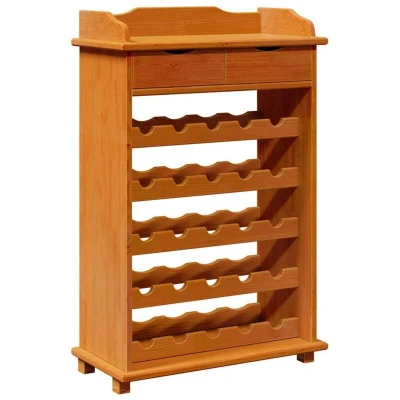 Image of vidaXL Wine Rack 90x60x30 cm Solid Wood Pine
