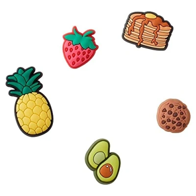 Image of Crocs Shoe Charm 5 Pack Personalize with Jibbitz, Food Please, One Size