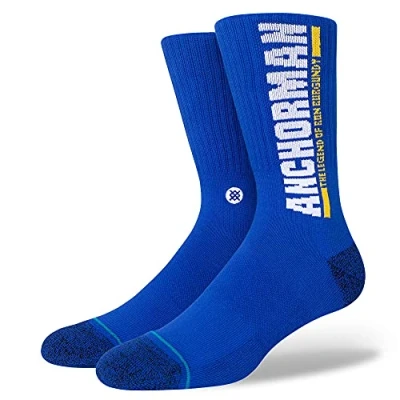 Image of Stance Men&#039;s The Legend Socks Anchorman Blue UK Size 6 13 (Blue, Medium)
