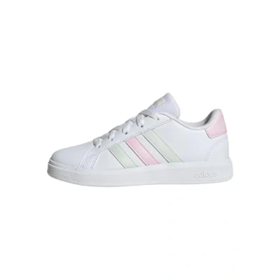 Image of adidas Unisex Kids Grand Court Lifestyle Tennis Lace up Shoes Shoes, Cloud White Grey One, 6 UK Child