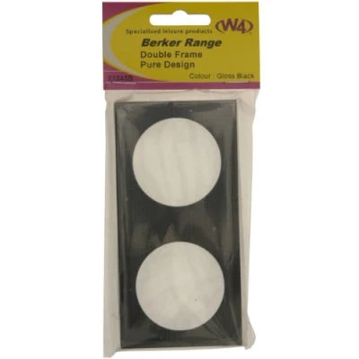 Image of W4 Berker Double Frame Fitting Black