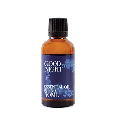 Image of Mystix London Good Night Pure &amp; Natural Essential Oil Blend 50ml for Diffusers, Aromatherapy Massage Blends Perfect as a Gift Vegan, GMO Free