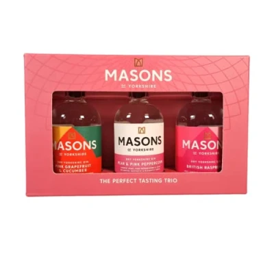 Image of Masons New Pink Gin Gift Set 3 x 5cl