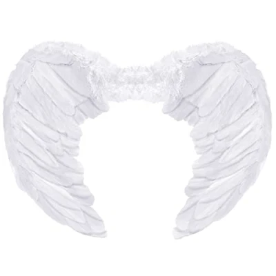 Image of Balinco Angel wings Cupid Feather Christ Child as accessory for ladies costume Halloween Carnival Mottoparty (White)