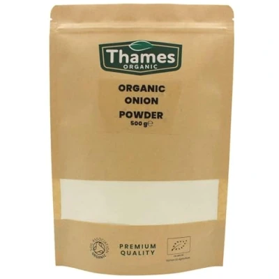 Image of Organic Onion Powder 500g of Flavorful &amp; Versatile Seasoning No Additives, Preservatives Vegan, Non GMO, Certified Perfect for Cooking, Baking, and Thames