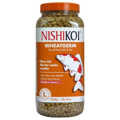 Image of Nishikoi Wheatgerm Complete Food for Koi and Pond Fish Large Pellets 1250g
