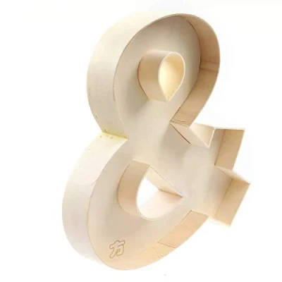 Image of FNB Unfinished Wooden Fillable Letter Box &amp;, Letters &amp; Numbers Shapes