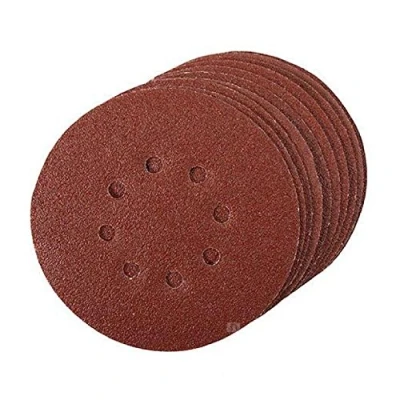 Image of Home.smart 10 x Hook and Loop 150mm Sanding Disc Sheets 60 Grit Palm Sander Orbital Pads