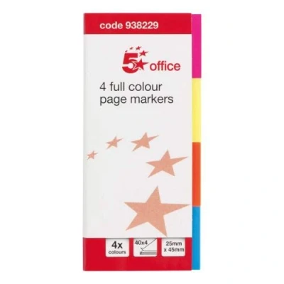 Image of 5 Star Four Colour Page Markers