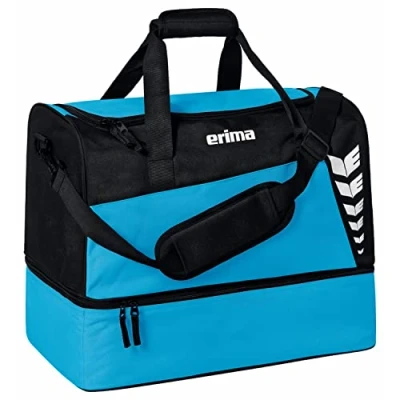 Image of Erima Six Wings Sports Bag with Bottom Compartment, Curacao/Black, S