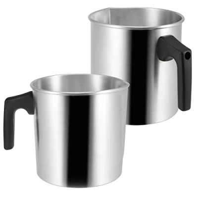 Image of MANCHAP 2 Pack 1.2L Candle Melting Pot, DIY Wax Melt Jug Pouring Pitcher with Heat Resistant Handle for Making and Soap Crafts