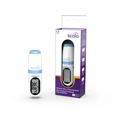 Image of Scala Non Contact Infrared Forehead Thermometer SC 8271 For Adults Kids &amp; Babies
