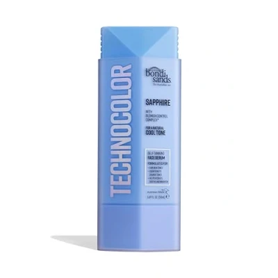 Image of Bondi Sands Technocolor Sapphire Self Tanning Face Serum, Easy Application, Streak Free Fake Tan Enriched with Vitamin C &amp; Chamomile 50ml/1.69 Fl Oz