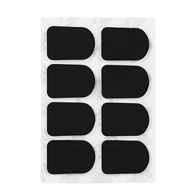 Image of Dilwe Mouthpiece Patches, Pad Patch Cushion for Soprano Alto Tenor Saxophone Sax Clarinet (Small Oval 0.8mm Black)