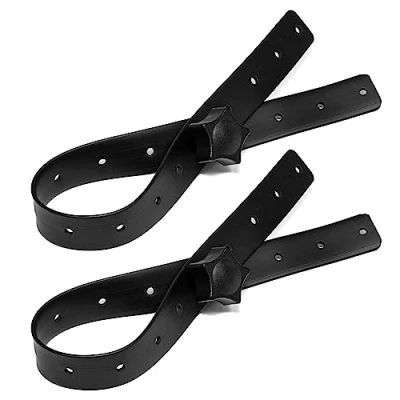 Image of Tiger KYS18 BK Heavy Duty Rubber Securing Straps for Keyboard Stands Adjustable Suitable to Stand Black