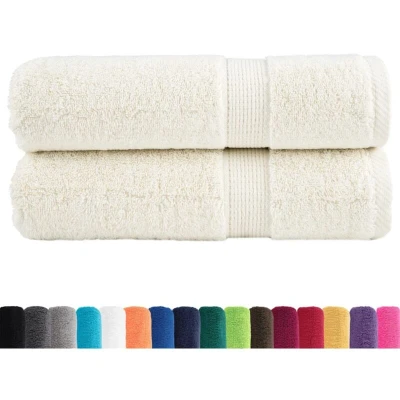 Image of vidaXL Premium Hand Towels SOLUND 2 pcs Cream 50x100 cm 600 gsm