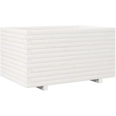 Image of vidaXL Garden Planter White 90x60x49.5 cm Solid Wood Pine