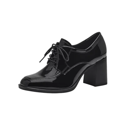Image of Tamaris 1 23300 42 Women&#039;s Trainers Sneaker, Black (Black Patent), 4 UK
