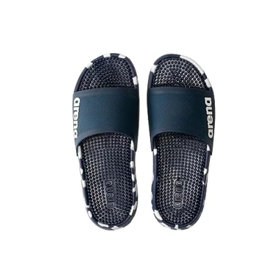 Image of arena Unisex Marco Bi Massage Slides, Blue, 8 UK