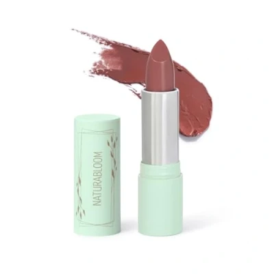 Image of Naturabloom Vegan Lipstick (Rosewood) Hydrating Long Lasting from Natural Oils, Shea Butter &amp; Coconut Extract, Full Coverage Lip Glossy Color