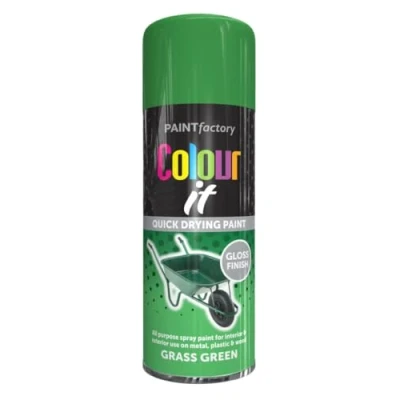 Image of AlezyB 3 x Grass Green 400ml All Purpose Spray Paint Use on Metal, Wood, Plastic and Multipurpose Aerosol Professional Quality Perfect Finish, for Interior Exterior Excellent Coverage