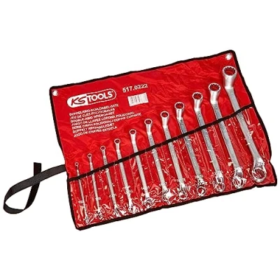 Image of KS Tools 517.0222 CLASSIC Double ring spanner set, offset, 11 pcs 6 32mm