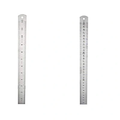 Image of Metal Ruler,Stainless Steel Ruler Cutting Stainless Straight Ruler, Metric,Set of 2 (30CM)