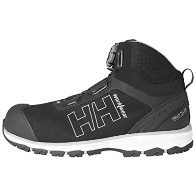 Image of Helly Hansen Workwear Unisex Chelsea Evolution Boa Wide Midlayer Shoes, 930 Black/Grey,2 UK