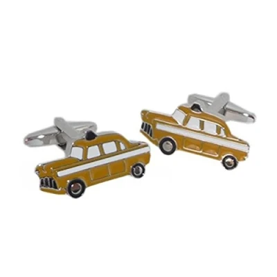 Image of Yellow New York Taxi Cab Cufflinks
