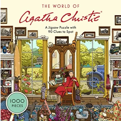 Image of Laurence King The World of Agatha Christie:1000 piece Jigsaw Puzzle with 90 Clues to Spot, for fans Christie