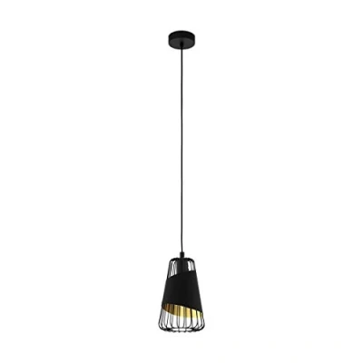 Image of Eglo 49447 Austell Pendant Light in Black and Gold Steel