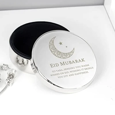 Image of Custom Personalised Eid Round Trinket Box