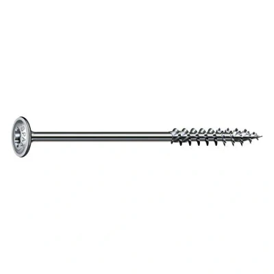 Image of Spax 251010802405 Wood Screw, 8.0 x 240 mm, 50 Screws T2/C2NW, 4CUT, WIROX A9J, 0251010802405