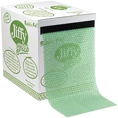 Image of Jiffy JB BOX Green 300 mm Wide x 50 m Long Recycled Bubble Dispenser Box,