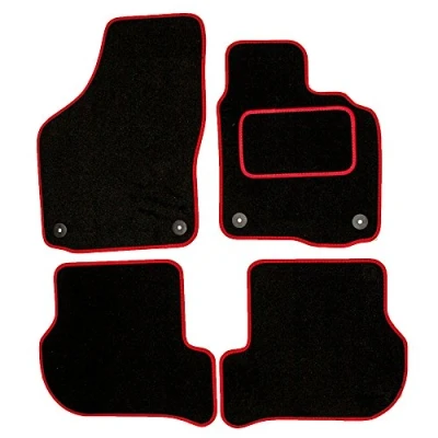 Image of Sakura SS4671RD Carpet Floor Mat, Red Trim
