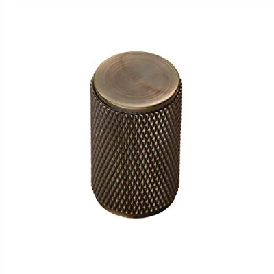 Image of Carlisle Brass Knurled Cupboard Knob, Antique Brass, FTD702