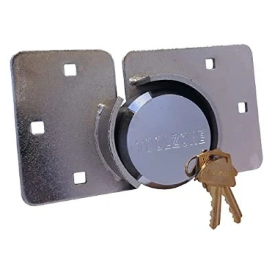 Image of Trade Quality Heavy Duty Round Padlock and Hasp 73mm LK107