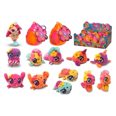Image of Pearly Pods Hawaiian Series, 12 Types, Random Plush Figurine Keyring Closed in Scallop, Collecting
