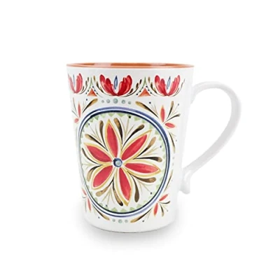 Image of Auntie Morags Purely Home Rio Medallion Melamine/Plastic Outdoor/Camping/BBQ Mugs (Mediterranean, 1)