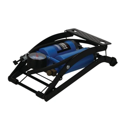 Image of Draper Double Cylinder Foot Pump with Pressure Gauge