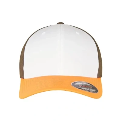 Image of Flexfit Cap, Size: S/M, Neonorange/white/olive